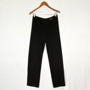 Sarah Pacini Knit Straight Leg High Rise Pants Pull On Size Medium